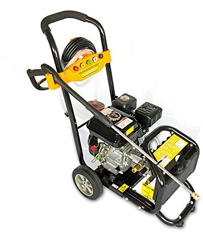 170Bar Hochdruckreiniger Benzinmotor Dampfstrahler 7,5 PS Flächenreiniger 9L/Min,8M Rohr, 2 m Saugschlauch, mit Wasserfilter