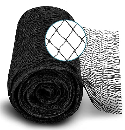 Xcelenze - 8x8m Teichnetz feinmaschig (18x18mm) robust, witterungs- & UV beständig Schwarz | Vogelnetz Vogelschutznetz engmaschig Laubnetz Obstbaumnetz Taubennetz Gartennetz Balkon Netz (8 x 8m)