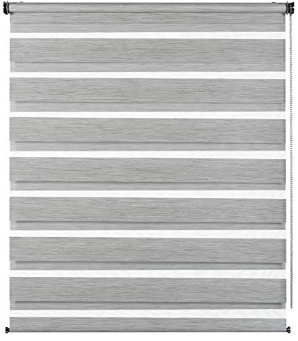 Gardinia Doppelrollo de Luxe grau-Melange 70 x 180