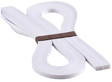 ODETOJOY 120 tiras de papel de 3 mm de Quilling Papeles de 3 mm de artesanía de un solo color de tiras de papel (blanco)
