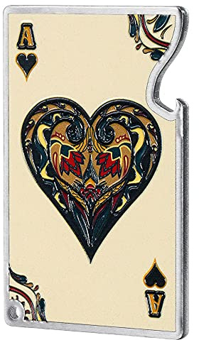 KADAX Flaschenöffner, Kapselheber, Spielkarte Design, Bieröffner aus Stahl, Drehverschlussöffner für Haus, Party, Bar, Soda, Bier, Hochzeit (Creme Herz)