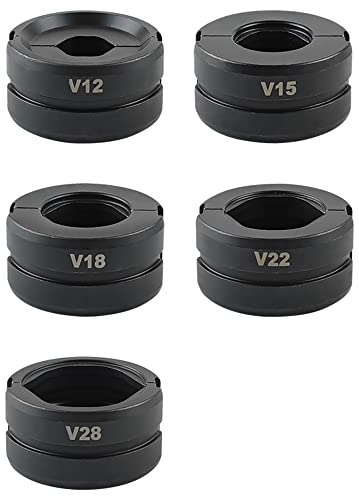 AMZCNC - Mâchoire de sertissage V12 à V28 Profil V pour 12 mm, 15 mm, 18 mm, 22 mm, 28 mm Insert pince sertir manuelle et interchangeable Tube en cuivre, acier inoxydable, carbone