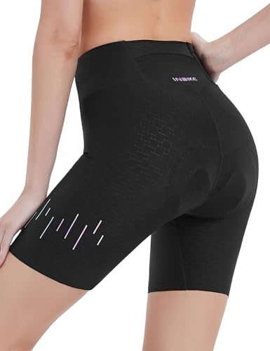 INBIKE Fahrradhose Rennradhose Radhose mit 3D Sitzpolster Kleiner Tasche atmungsaktiv hochelastisch Damen,L