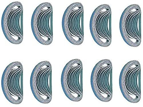 10 Stück Schleifband 80 Körnung Bandschleifer Papier gemischte Elektrowerkzeug Schleifbänder 20 mm x 520 mm