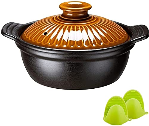 Marmite en Céramique Marmite Saine Marmite Casseroles Casserole De Soupe Au Feu Ménage Casserole Japonaise Casserole De Soupe En Céramique Haute Température Marmite À Ragoût Pot Four À Micro-Ondes