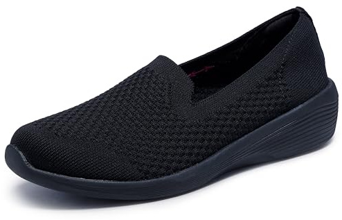 Skechers Arya-Clear Skies Mocassins pour Femme, Noir, 39 EU