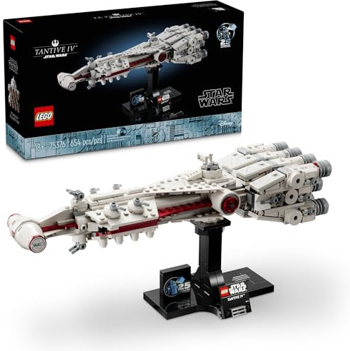LEGO Star Wars: A New Hope Tantive IV - Creative Building Set for Adults - 25th Anniversary Starship Model - Collectible Build and Display Gift Idea for Star Wars Fans - 75376