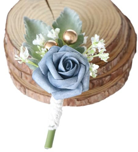 1 Stück Damen Brosche Rose Blume Brosche,Damen Elegante Ansteckblume Brosche,Anstecknadeln für Damen Mädchen Kostüm Zubehör,für Party,Bankett,Hochzeit Dekoration,Braut Bräutigam Hochzeit,Hellblau