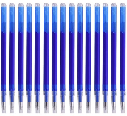 Lamkrtlp Ersatzminen 0,7mm, [15 Stk] Ersatzminen blau 0,7mm Radierbare Tintenroller, thermosensitive Tinte, radierbarer Kugelschreiber, austauschbare Mine