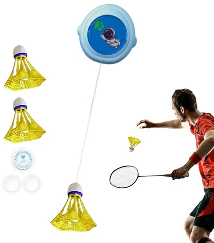 Firulab Badminton-Training Rebound,Badminton-Rebound-Trainer, Verstellbarer Badmintontrainer, Leuchtendes Badminton-Rebound-Trainingsgerät, Badminton-Selbsttrainingsgerät, verstellbares