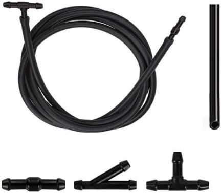 MObyat Scheibenwaschdüsen Universal 5 M Scheibenwaschdüsenschlauch Rohr Mit Stecker T Y I Gerade Für Frontscheibenwischer-Waschanlage-Sprühdüse