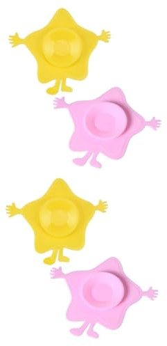 TOYANDONA 8 Stk kindergeschirr saugnapf saugnapfteller Suction Cup Pads Yellow and Pink Suction Pads baby saugnapf geschirr Gelb Tellersauger für Kinder Saugnäpfe rutschfeste Silikonmatten