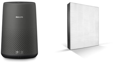 Philips 800i Serie Kompakt-Luftreiniger, 49m2, HEPA- und Aktivkohlefilter & ect-Filter – Aktivkohlefilter mit 24 Monaten Nutzungsdauer, entfernt Keime, Staub und Allergene (FY2422/30)