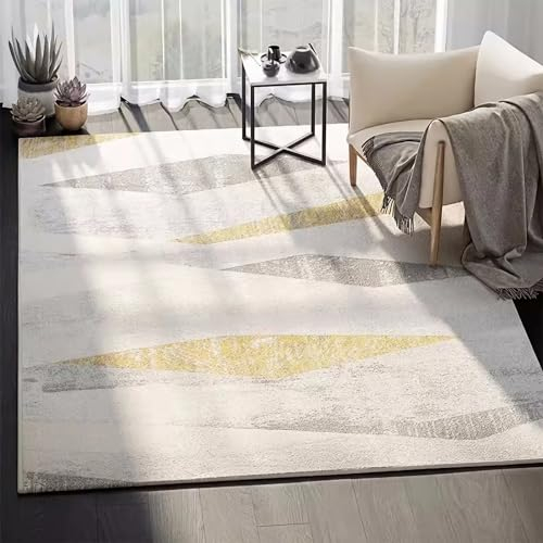 Teppich babyzimmer Teppich Junge kinderzimmer Teppich Jungen Gelb Grau Beige Tinte Geometrisches Design Moderne Teppiche Schlafzimmer deko 60x120cm