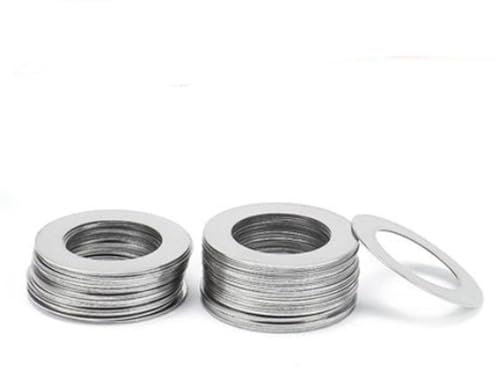 20-teiliges Sortiment dünner Unterlegscheiben, Dicke 1 mm, Kotflügelscheiben for Schrauben, M10, M12, M16, M20, flache Unterlegscheibe aus Edelstahl(M17x22)