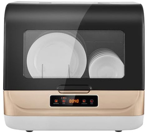 Mini Dishwasher Portable, Portable Visual dishwasher, Table Top Dishwasher with 3 Modes: Quick Wash, Standard, And Strong, Small Design, Effortlessly Clean Dishes black