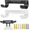 2 Pcs Ironing Board Hanger, Iron Board Hanger, Ironing Board Hook, Ironing Board Holder Applicable to Laundry Rooms Storage Rack Hanging Shelf Hanger Hotel Rooms (Black and White)