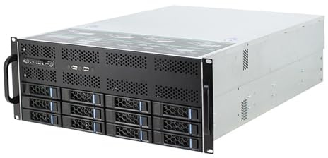 DUOCAI S46512 4u Rack Énorme Stockage de données châssis de Serveur Cloud 4u Rack Case 12 Baies de Disque Dur hotswap(S46512-E06)