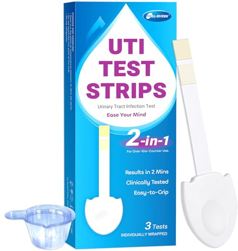 HEAL-CHECK UTI Test Strips, Home Urine Test Kit for Women & Men, 3 Pack