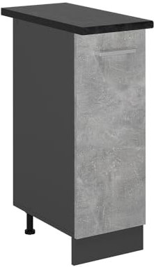 Vicco Apothekerschrank R-Line, Medizinschrank für die Küche, Beton, 30 cm, AP Anthrazit