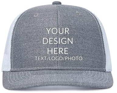 ROHBVMN Basecap personalisiert mit Foto/Logo/Text | Trucker Cap Mesh-Kappe selbst gestalten | Verstellbare Baseball Cap für Männer Frauen | Unisex Dad Cap Schwarz