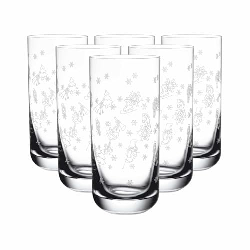 Villeroy & Boch – Toy's Delight Longdrink-Glas Set 6-teilig Klar, Spülmaschinenfest, Gläser Weihnachten Toys, Gläser Weihnachtsmotiv, Trinkgläser, Weihnachtsgläser, Cocktailgläser, Kristallglas