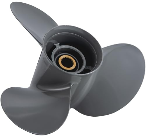 Upgrade Aluminium 13 3/4 x 13 Außenbord-Boot-Propeller passend für Honda-Motoren BF60/75/90/100/115/130 PS, 15 Verzahnung, OEM 58130-ZW1-013AH 13,75 x 13 Prop RH