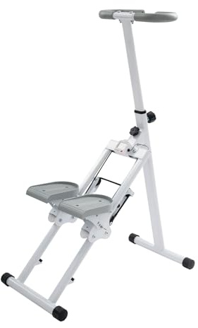 Klappbarer Stepper für Zuhause mit Display,Vertical Climber Maschine mit 3-Fach neigungsverstellbare Pedale,Kalorienzähler,bis 100 kg belastbar,Treppensteiger aus 1.2 mm Stahl,für Ganzkörpertraining