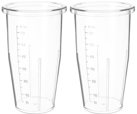 HYTROVE 2 Pezzi Tazza Frullatore in PC da 650ml con Scala Precisa, Facile da Pulire, Compatibile con Vari Modelli per Miscelare e Frullare