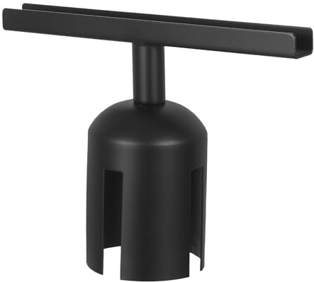 FUOYLOO Stainless Steel Metal Sign Holder Clamp for Stanchion Posts, Floor Standing Queue Display Clip with Fixed Bracket for Airport, Retail, and Crowd Control Use