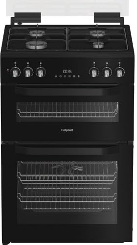 Hotpoint HDD6GDC2B1 Double Oven Dual Fuel Cooker - Black - A/A Rated