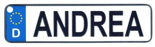 Albatros Mini-Autokennzeichen Namensschild Andrea
