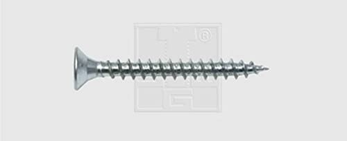 Chipboard screws 4 mm 40 mm Cross Pozidriv Galvanized steel 500 pcs. SWG