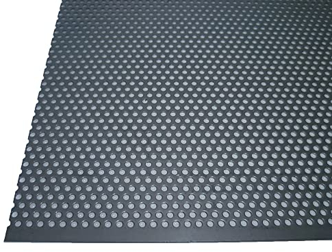 B&T Metall Loch-Blech 30x50cm | Blech-Zuschnitt 1,0mm stark, Rund-Lochung Ø 3mm versetzt RV 3-5 | Edelstahl-Blech nach Maß, V2A, gelocht, blank gewalzt | Loch-Gitter 1.4301, rostfrei