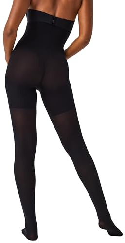 SPANX SPANXshape High-Waisted Mid-Thigh Tight-End Tights, Very Black - D