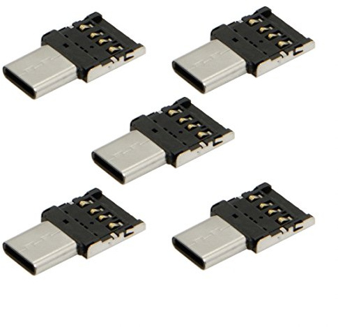 chenyang 5 Pack USB C OTG Adapter USB C Stecker auf USB 2.0 Buchse Ultra Mini Anschlussadapter