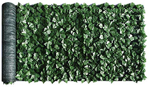 ColourTree 39 x 198 Artificial Hedges Faux Ivy Leaves Fence Privacy Screen Cover Panels  Decorative Trellis - Mesh Backing - 3 Years Warranty