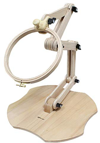 Nurge Premium Premium Einstellbarer Stickerei Und Quilting Bein Stehen - Hand Poliert Naturholz