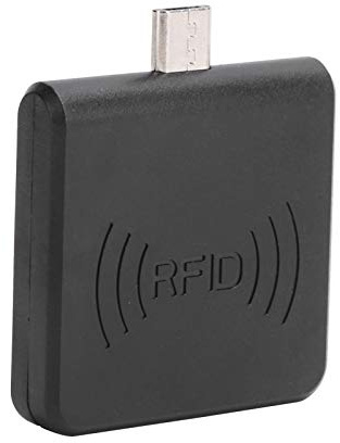 R65H Card Reader, Mobile Phone OTG USB Portable Card Reader Micro USB Interface UHF RFID Handheld Writer 902MHz928MHz for Logistics and Warehousing(black)