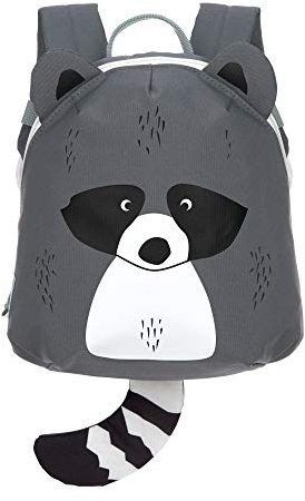 LÄSSIG Kleiner Kinderrucksack für Kita Kindertasche Krippenrucksack mit Brustgurt, 20 x 9.5 x 24 cm, 3,5 L/Tiny Backpack Waschbär
