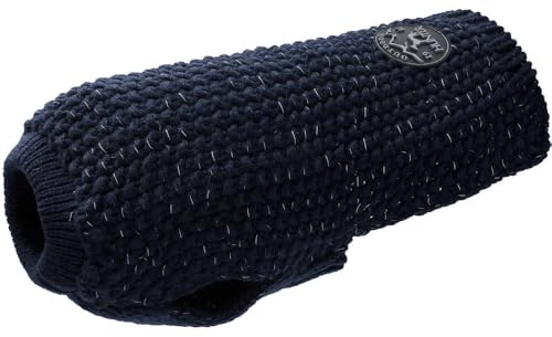 Hunter Hundepullover FINJA, Farbe: dunkelblau, Warmer Strickpullover für kalte Tage, reflektierendes Garn für mehr Sichtbarkeit, weich & elastisch, komfortabel, waschbar bei 30°C, Größe: 55