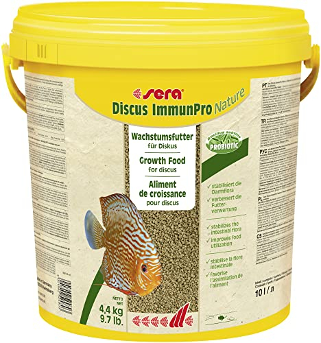 sera Discus ImmunPro Nature 10.000 ml (4,4 kg) - Wachstumsfutter für Diskus mit Probiotikum, Diskus Futter
