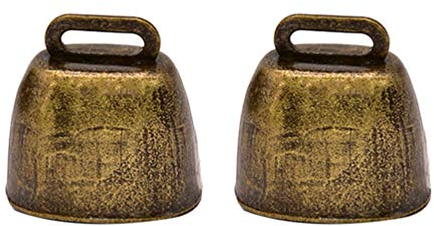 NUOBESTY 2 StüCk Kuhglocken Aus Metall, Bronzeglocken FüR DIY DekorationszubehöR