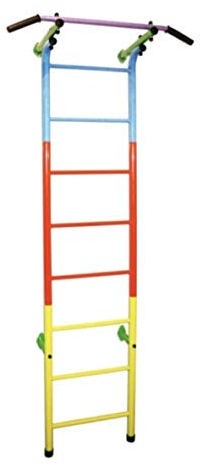 Untitled Sprossenwand “Regenbogen” | Kletterwand für Kinderzimmer | Kinderturngerät| Wandmontage | Klettergerüst | Trainingsgerät | Gymnastics | Bis Zu 100 kg