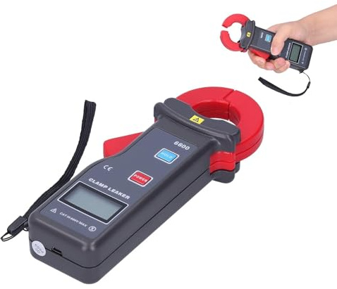 Agatige Pince multimètre AC ETCR-6600, Multimètre Numérique à Pince, Pince Ampèremétrique Numerique Testeur de Courant de Fuite numérique Portable de Haute précision avec Communication USB