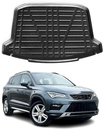 OMAC Kofferraumwanne Laderaumwanne kompatibel mit Seat Ateca 2016-2025 Gummi TPE Schwarz