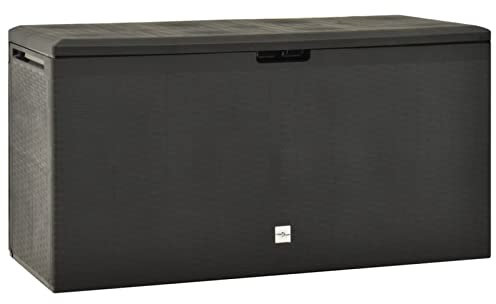 Catherinol Gartenbox, Gartenhã¤User & Aufbewahrung, Fahrradbox, Auflagenbox, Sitztruhe, Sitzkissen Outdoor, Organizer Box, Kissenbox, Anthrazit 114x47x60 cm