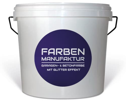 Farben Manufaktur Garagenbodenfarbe mit Silber Glitzer Betonfarbe Kellerfarbe Fußbodenfarbe Glitzerfarbe 1/2/5L, Größe: 2L, Farbe: basalt