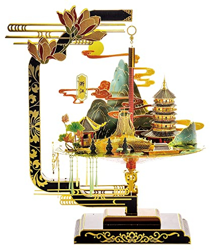 Microworld 3D -Metall -Puzzle, Hangzhou Metal Model Kits, DIY 3D -Puzzle für Erwachsene, Kunsthandwerksspielzeug für Teenager - Provinz Zhejiang