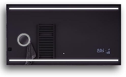 FORAM Badspiegel mit Beleuchtung - Led Spiegel Bad - 90x60 - Badezimmerspiegel Nach Maß - auf Individuelle Bestellung Gefertigt - Modernes Design - Mit Rahmen